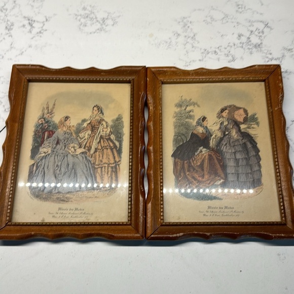 Vintage Framed "Miroir des Modes" Lithograph - Picture 10 of 10
